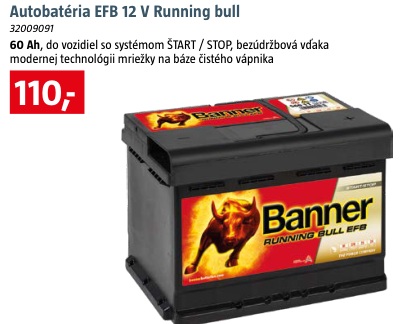 Banner Running Bull EFB autobatéria 12 V60 Ah