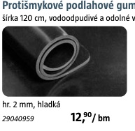 Gumová podlahová krytina hladká 2 mm