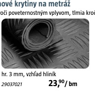 Gumová podlahová krytina hliník 3 mm