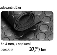 Gumová podlahová krytina s nopkami 4 mm