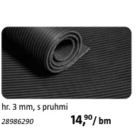 Gumová podlahová krytina s pruhmi 3 mm