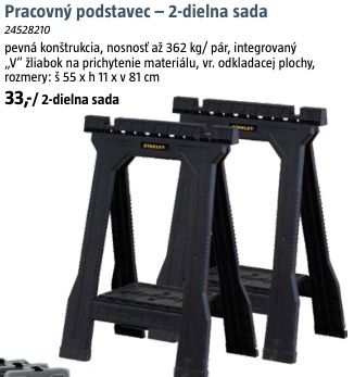 Stanley pracovný podstavec –2 ks