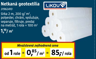 Likov netkaná geotextília 200 g/m² – rola