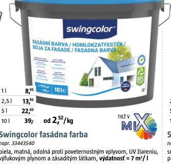 Swingcolor fasádna farba 5 l