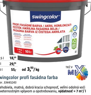 Swingcolor profi fasádna farba 10 l