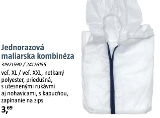 Jednorazová maliarska kombinéza