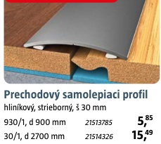 Prechodový samolepiaci profil 930/1 900 mm