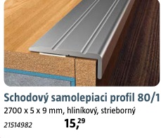Schodový samolepiaci profil 80/1