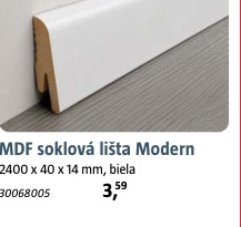 MDF soklová lišta Modern