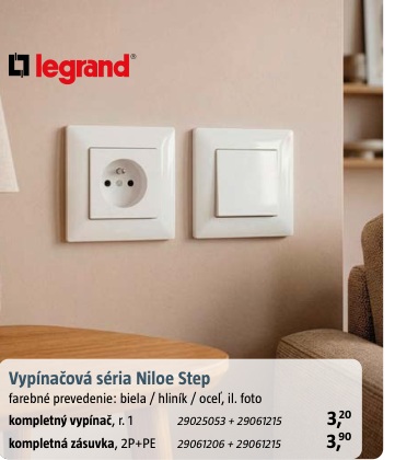 Legrand Niloe Step kompletný vypínač č. 1