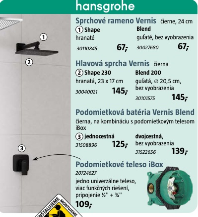 Hansgrohe Vernis Shape sprchové rameno 24 cm