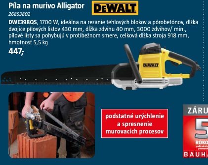 DeWalt Alligator DWE398QS píla na murivo