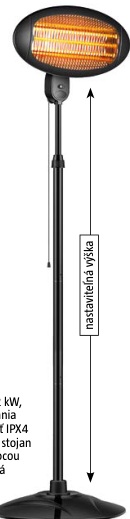 Stojanový infražiarič 2 kW