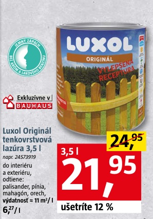 Luxol Originál tenkovrstvová lazúra
