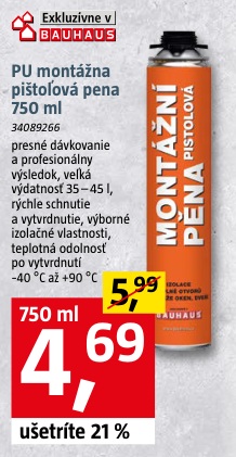 PU montážna pištoľová pena