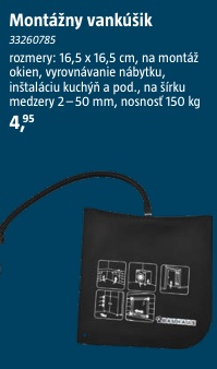 Montážny vankúšik