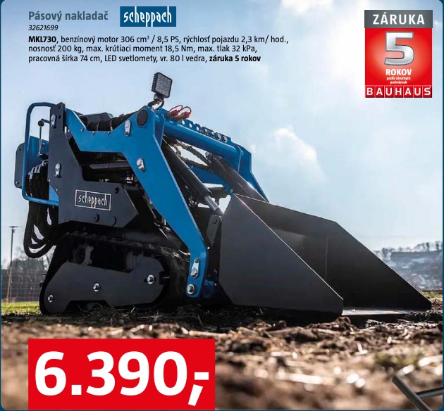 Scheppach pásový nakladač MKL730