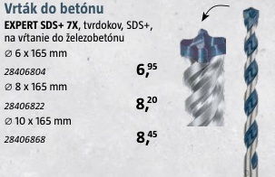 Bosch Expert SDS+7X vrták 10×165 mm