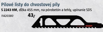 Craftomat pílový list S2243HM