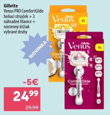 Gillette Venus PRO ComfortGlide holiaci strojček a 3 hlavice