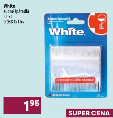White špáradlá 51 ks