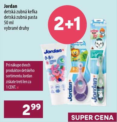Jordan detská zubná kefka