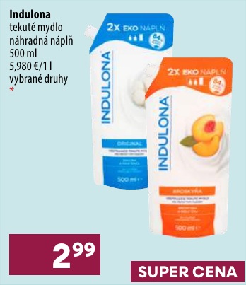 Indulona tekuté mydlo náplň 500 ml