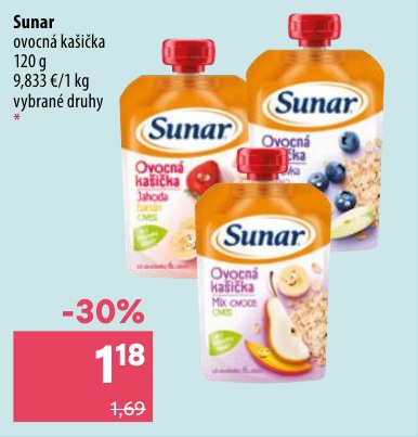 Sunar ovocný príkrm 120 g