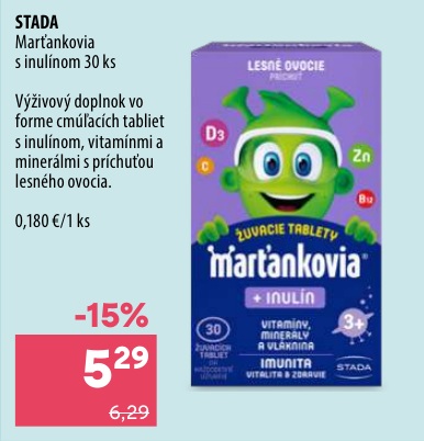 Stada Marťankovia s inulínom 30 ks
