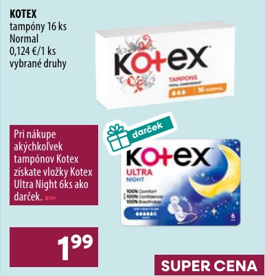 Kotex Normal tampóny 16 ks