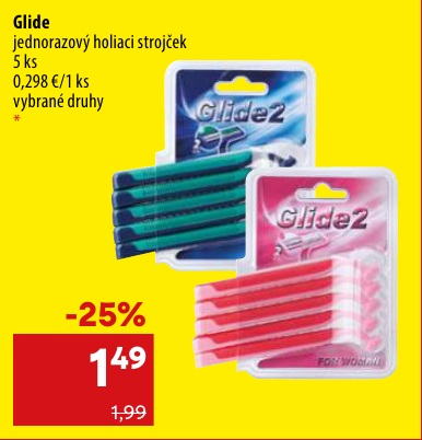 Glide jednorazové holiace strojčeky 5 ks