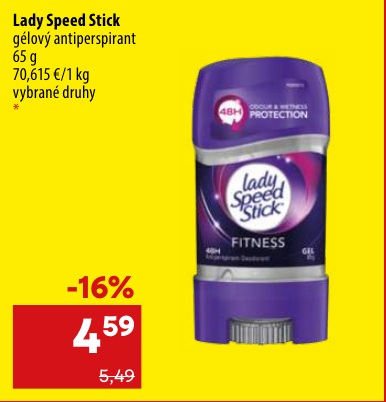 Lady Speed Stick gélový antiperspirant 65 g