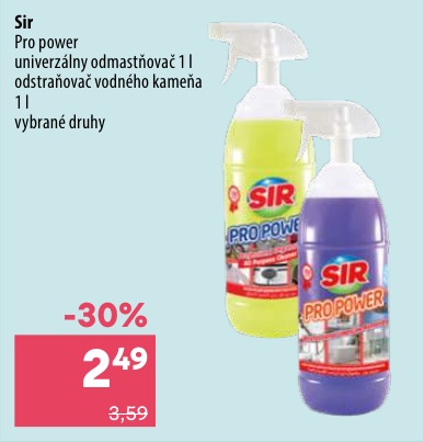 Sir Pro Power odstraňovač vodného kameňa 1 l