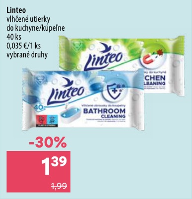 Linteo čistiace utierky 40 ks