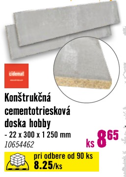 Cementotriesková doska hobby