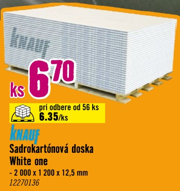 Sadrokartónová doska White One