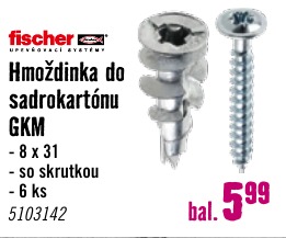 Hmoždinka do sadrokartónu GKM