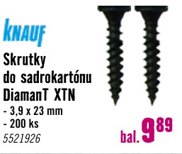 Skrutky do sadrokartónu DiamanT XTN