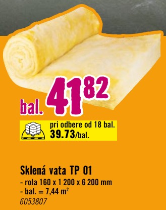 Sklená vata TP 01 160 mm