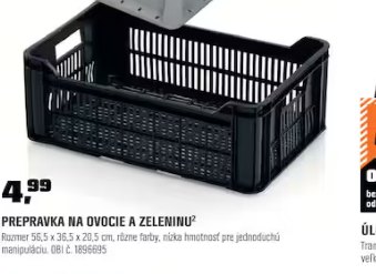 Prepravka na ovocie a zeleninu