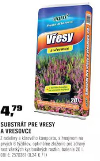 Agro substrát pre vresy a vresovce 20 l