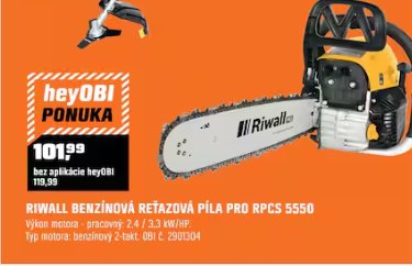 Riwall benzínová reťazová píla Pro RPCS 5550