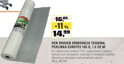 Den Braven armovacia tkanina Eurotex 145 g 1 × 20 m