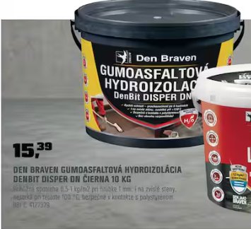 Den Braven gumoasfaltová hydroizolácia DenBit Disper DN 10 kg