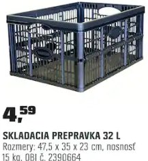 Skladacia prepravka 32 l