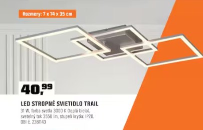 LED stropné svietidlo Trail