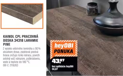 Kaindl CPL pracovná doska 34318 Laramie Pine