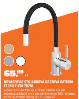 Novaservis drezová batéria Ferro Flexi 70710
