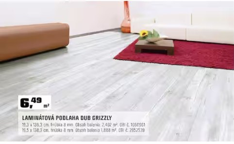 Laminátová podlaha dub Grizzly 19,3 × 138,3 cm