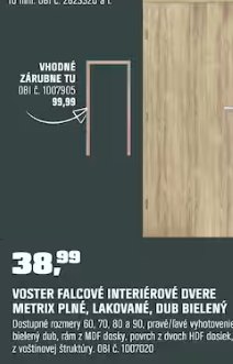 Voster interiérové dvere Metrix dub bielený